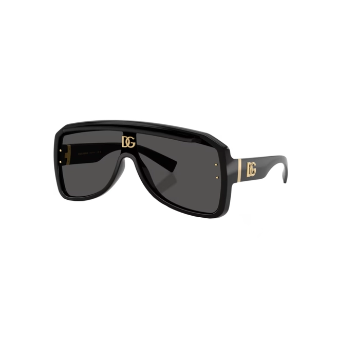 Óculos de Sol Dolce & Gabbana 0DG6205 501/8737 Acetato Preto com lentes na cor Cinza Escuro 1