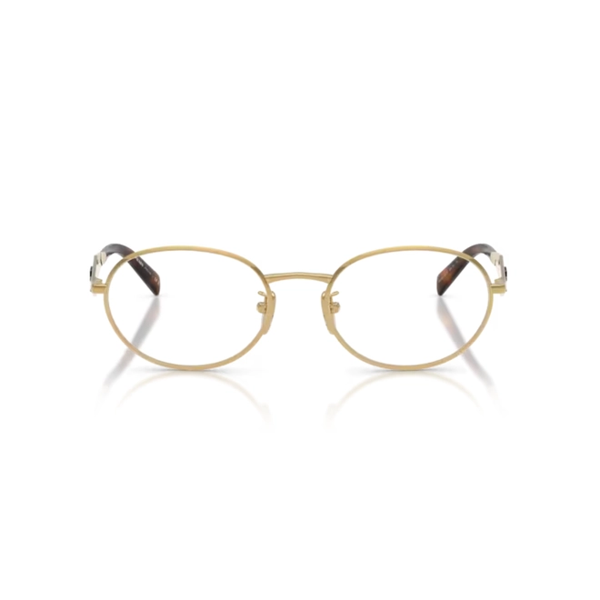 Óculos de Grau Prada 0PR D53VD 5AK1O154 Metal Dourado Polido 2