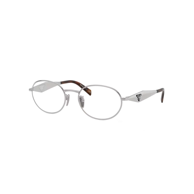 Óculos de Grau Prada 0PR D53VD 1BC1O154 Metal Prata Polido 1