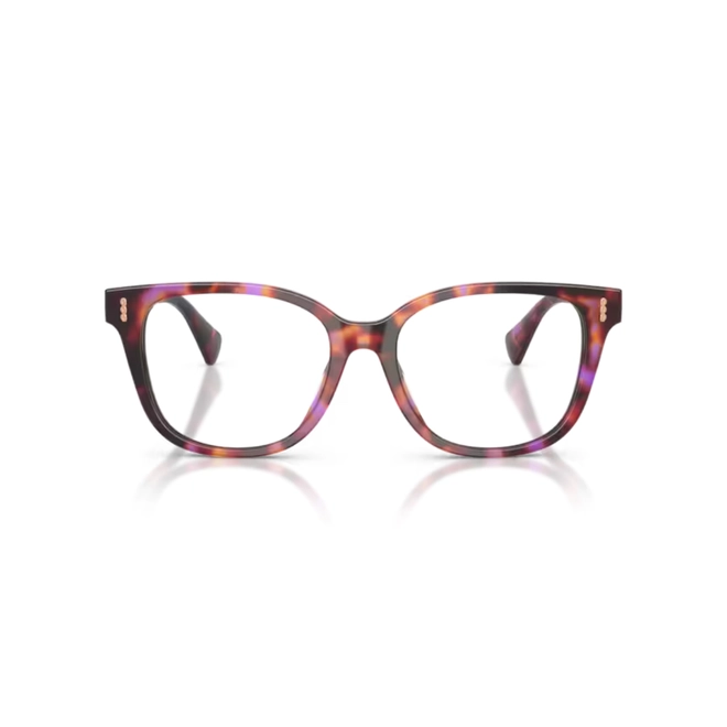 Óculos de Grau Ralph 0RA7196U 6239 54 Acetato Marrom Mesclado Violeta Polido 2