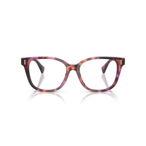 Óculos de Grau Ralph 0RA7196U 6239 54 Acetato Marrom Mesclado Violeta Polido