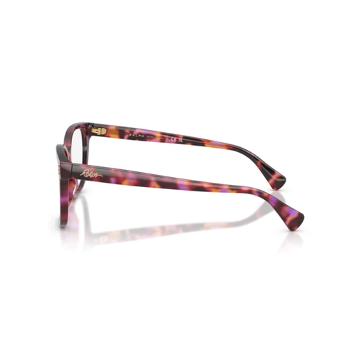 Óculos de Grau Ralph 0RA7196U 6239 54 Acetato Marrom Mesclado Violeta Polido