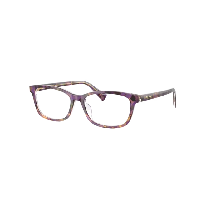 Óculos de Grau Ralph 0RA7194U 6303 55 Acetato Violeta e Marrom Mesclado Polido 1