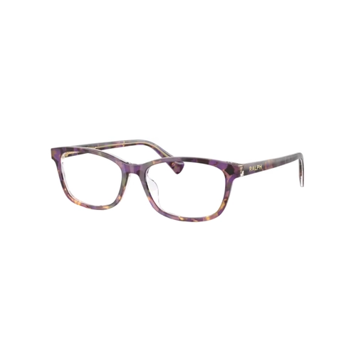 Óculos de Grau Ralph 0RA7194U 6303 55 Acetato Violeta e Marrom Mesclado Polido