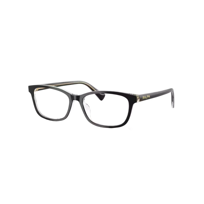 Óculos de Grau Ralph 0RA7194U 6297 55 Acetato Preto Transparente Polido 1