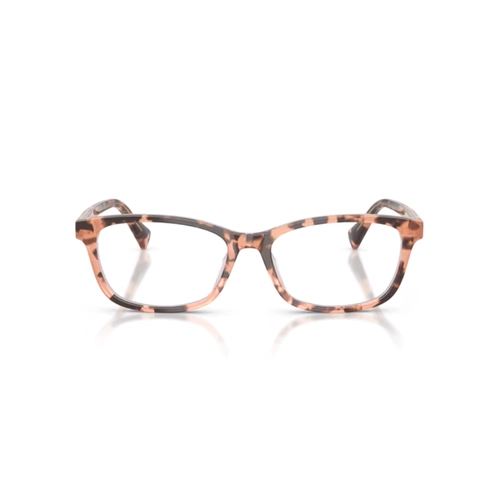 Óculos de Grau Ralph 0RA7194U 6295 55 Acetato Marrom e Rosa Mesclado Polido