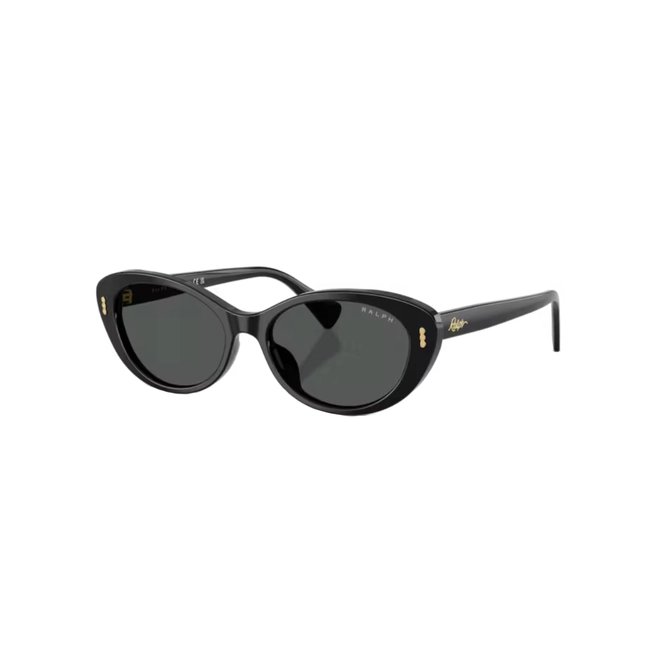 Óculos de Sol Ralph 0RA5350U 50018753 Acetato Preto Polido com lentes na cor Cinza 1