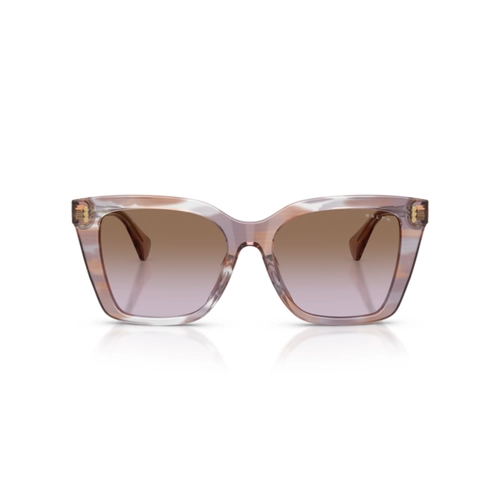 Óculos de Sol Ralph 0RA5349U 63406853 Acetato Marrom e Azul Piloto com lentes na cor Violeta Degradê