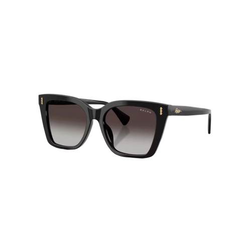 Óculos de Sol Ralph 0RA5349U 50018G53 Acetato Preto Polido com lentes na cor Cinza Degradê