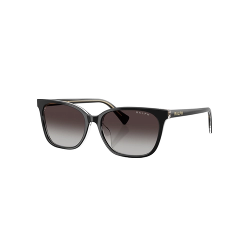 Óculos de Sol Ralph 0RA5348U 62978G56 Acetato Preto Transparente Polido com lentes na cor Cinza Degradê