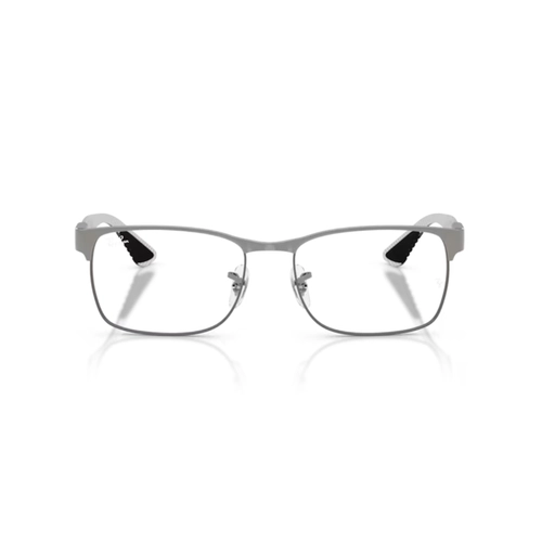Óculos de Grau Ray-Ban 0RX8425M F099 55 Metal Cinza Fosco