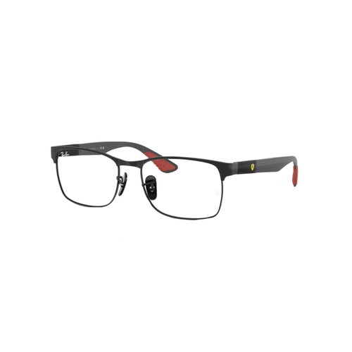 Óculos de Grau Ray-Ban Scuderia Ferrari 0RX8425M F002 55 Metal Preto Fosco