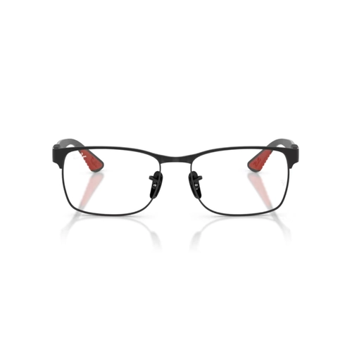 Óculos de Grau Ray-Ban Scuderia Ferrari 0RX8425M F002 55 Metal Preto Fosco
