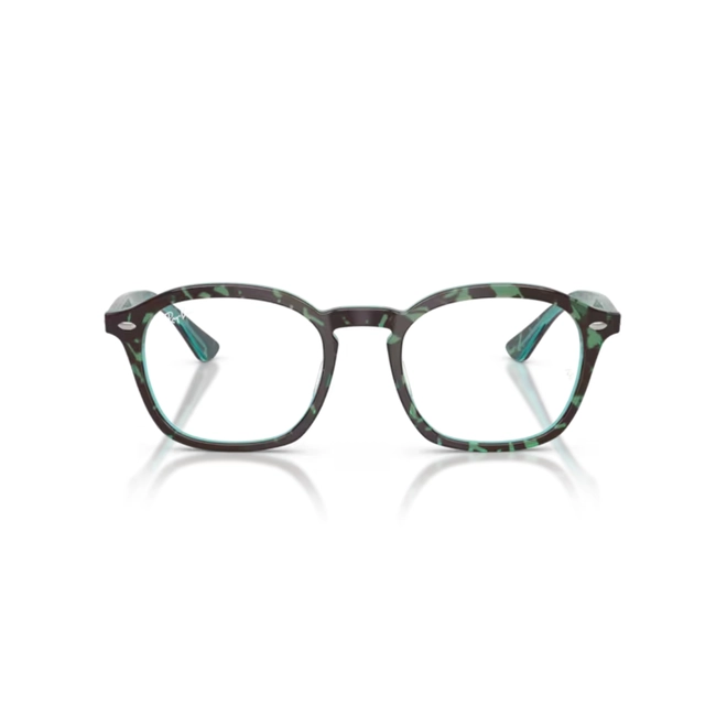 Óculos de Grau Ray-Ban 0RX5451 8486 52 Acetato Marrom Mesclado e Azul 2