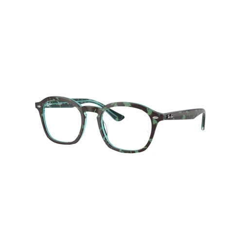 Óculos de Grau Ray-Ban 0RX5451 8486 52 Acetato Marrom Mesclado e Azul