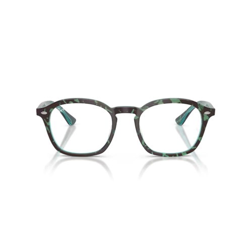 Óculos de Grau Ray-Ban 0RX5451 8486 52 Acetato Marrom Mesclado e Azul