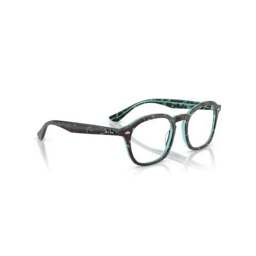 Óculos de Grau Ray-Ban 0RX5451 8486 52 Acetato Marrom Mesclado e Azul