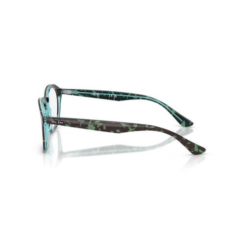 Óculos de Grau Ray-Ban 0RX5451 8486 52 Acetato Marrom Mesclado e Azul