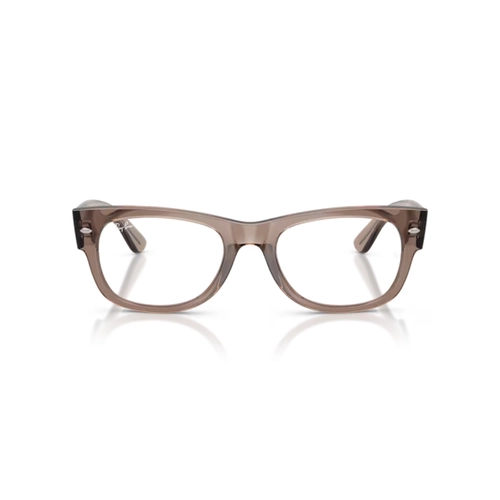 Óculos de Grau Ray-Ban Mega Wayfarer II 0RX0832V 8457 52 Bege Transparente Polido