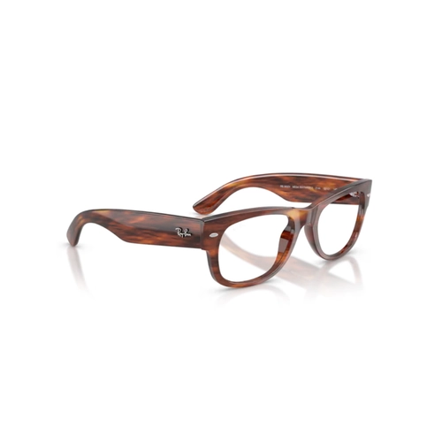 Óculos de Grau Ray-Ban Mega Wayfarer II 0RX0832V 2144 52 Propionato Marrom Mesclado Polido