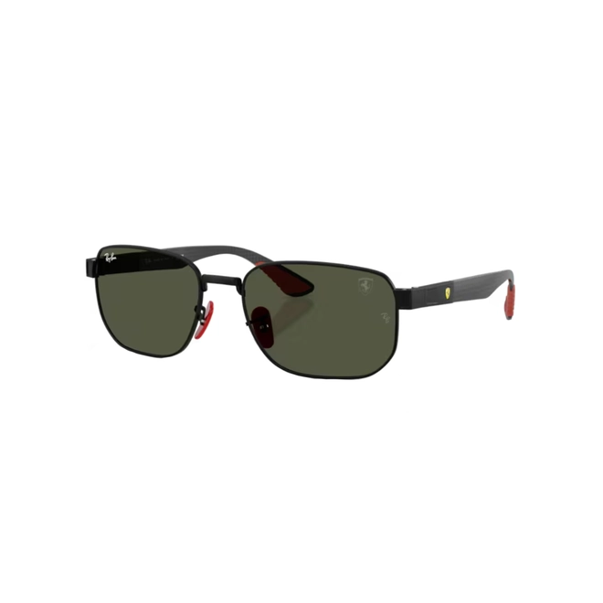 Óculos de Sol Ray-Ban Scuderia Ferrari 0RB8329M F0023159 Metal Preto Fosco com lentes na cor Verde 1