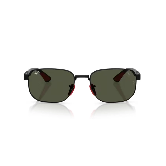 Óculos de Sol Ray-Ban Scuderia Ferrari 0RB8329M F0023159 Metal Preto Fosco com lentes na cor Verde 2