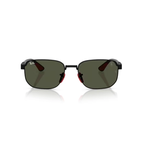 Óculos de Sol Ray-Ban Scuderia Ferrari 0RB8329M F0023159 Metal Preto Fosco com lentes na cor Verde