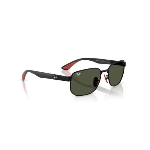 Óculos de Sol Ray-Ban Scuderia Ferrari 0RB8329M F0023159 Metal Preto Fosco com lentes na cor Verde