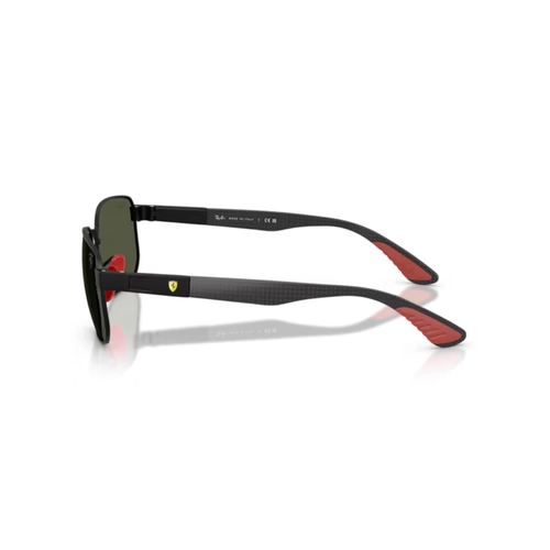 Óculos de Sol Ray-Ban Scuderia Ferrari 0RB8329M F0023159 Metal Preto Fosco com lentes na cor Verde