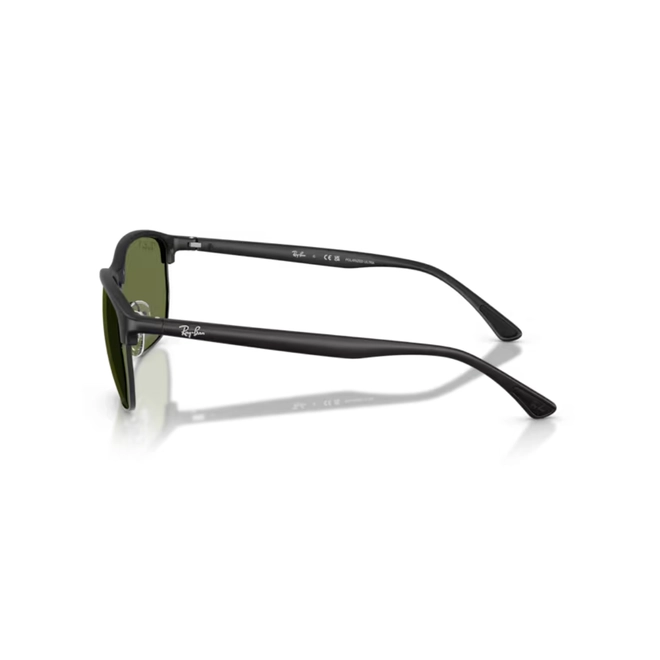 Óculos de Sol Ray-Ban 0RB4469 601S/259 Peek Preto Fosco com lentes na cor Verde Polarizado 4