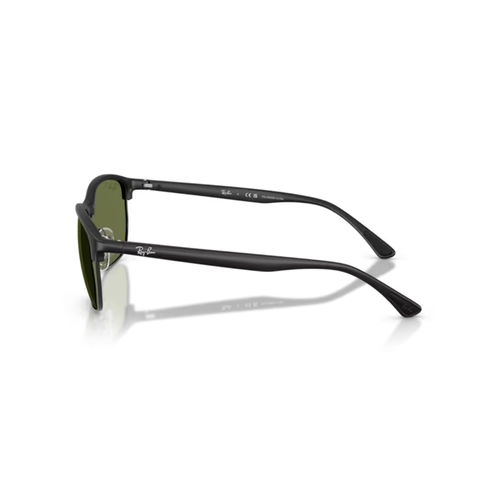 Óculos de Sol Ray-Ban 0RB4469 601S/259 Peek Preto Fosco com lentes na cor Verde Polarizado