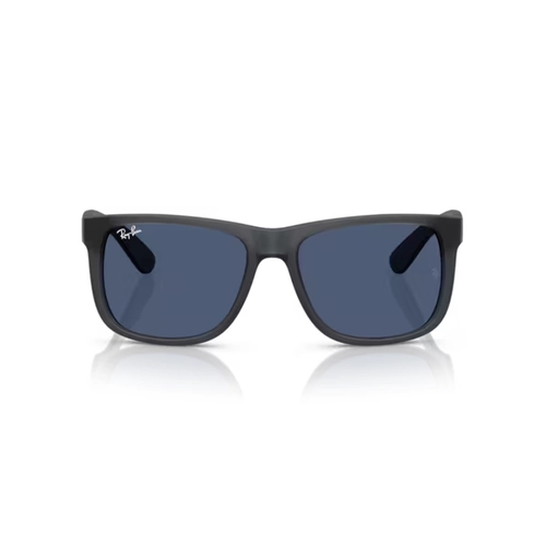 Óculos de Sol Ray-Ban Justin 0RB4165 68738055 Nylon Cinza Fosco com lentes na cor Azul