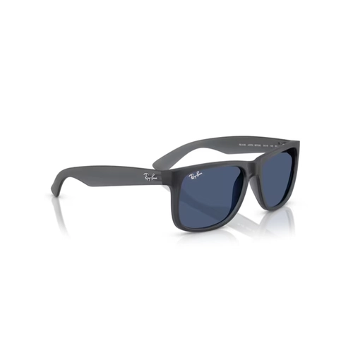 Óculos de Sol Ray-Ban Justin 0RB4165 68738055 Nylon Cinza Fosco com lentes na cor Azul