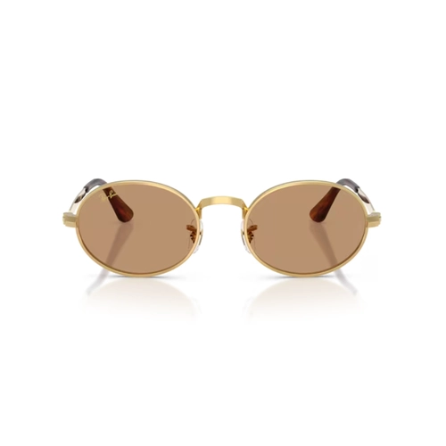Óculos de Sol Ray-Ban 0RB3931 001/5354 Metal Dourado Polido com lentes na cor Marrom