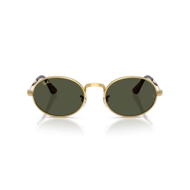 Óculos de Sol Ray-Ban 0RB3931 001/3154 Metal Dourado Polido com lentes na cor Verde 2