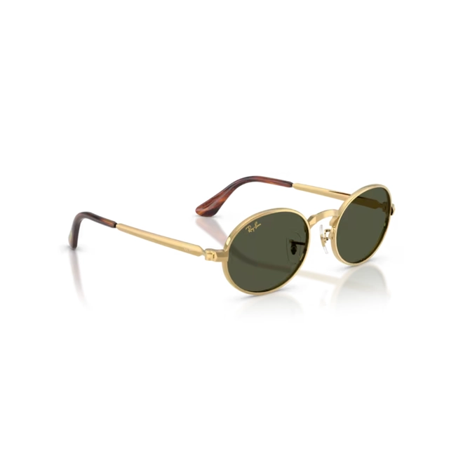 Óculos de Sol Ray-Ban 0RB3931 001/3154 Metal Dourado Polido com lentes na cor Verde 3