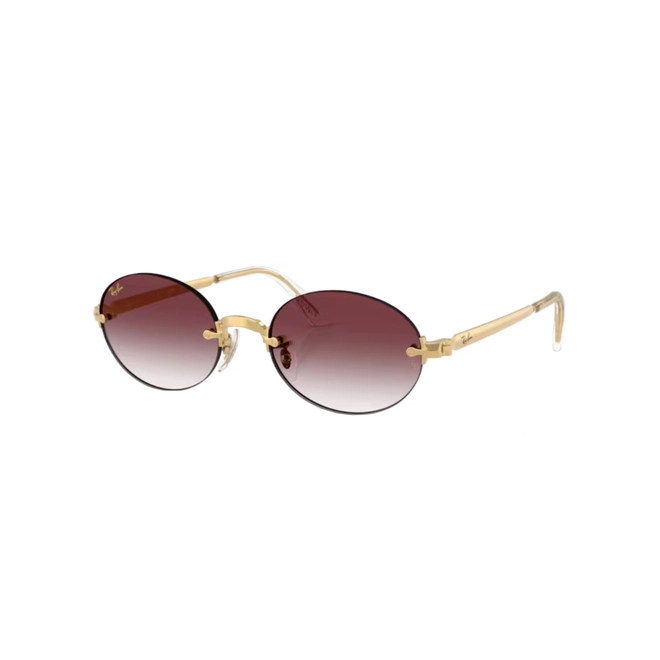 Óculos de Sol Ray-Ban 0RB3929 001/8H54 Metal Dourado Polido com lentes na cor Violeta Degradê 1