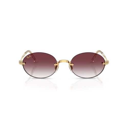 Óculos de Sol Ray-Ban 0RB3929 001/8H54 Metal Dourado Polido com lentes na cor Violeta Degradê
