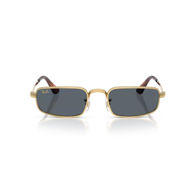 Óculos de Sol Ray-Ban 0RB3927 001/R554 Metal Dourado Polido com lentes na cor Azul 2