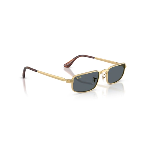 Óculos de Sol Ray-Ban 0RB3927 001/R554 Metal Dourado Polido com lentes na cor Azul