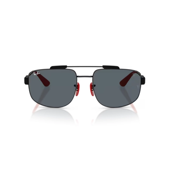 Óculos de Sol Ray-Ban Scuderia Ferrari 0RB3789M F139R558 Metal Preto Polido com lentes na cor Azul 2