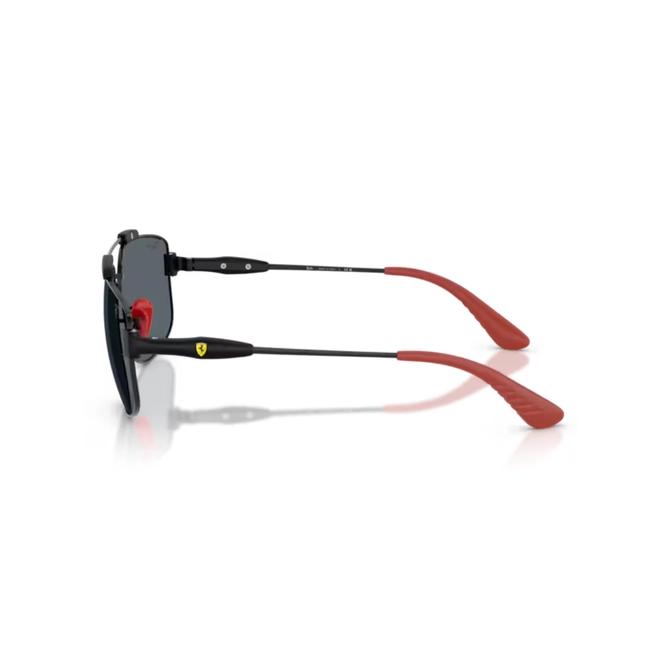 Óculos de Sol Ray-Ban Scuderia Ferrari 0RB3789M F139R558 Metal Preto Polido com lentes na cor Azul 4