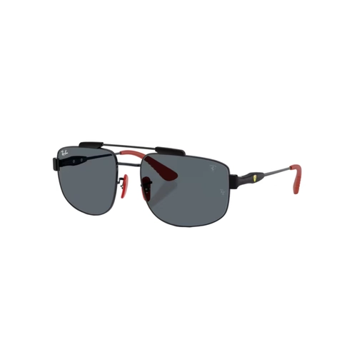 Óculos de Sol Ray-Ban Scuderia Ferrari 0RB3789M F139R558 Metal Preto Polido com lentes na cor Azul