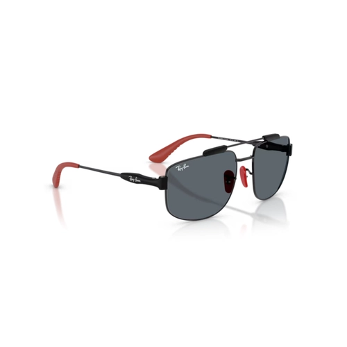 Óculos de Sol Ray-Ban Scuderia Ferrari 0RB3789M F139R558 Metal Preto Polido com lentes na cor Azul