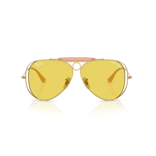 Óculos de Sol Ray-Ban X Dolce & Gabbana 0RB3138M 001/8558 Metal Dourado com lentes na cor Amarelo