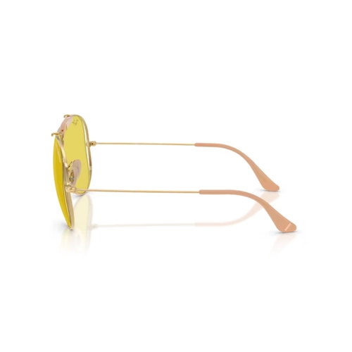 Óculos de Sol Ray-Ban X Dolce & Gabbana 0RB3138M 001/8558 Metal Dourado com lentes na cor Amarelo