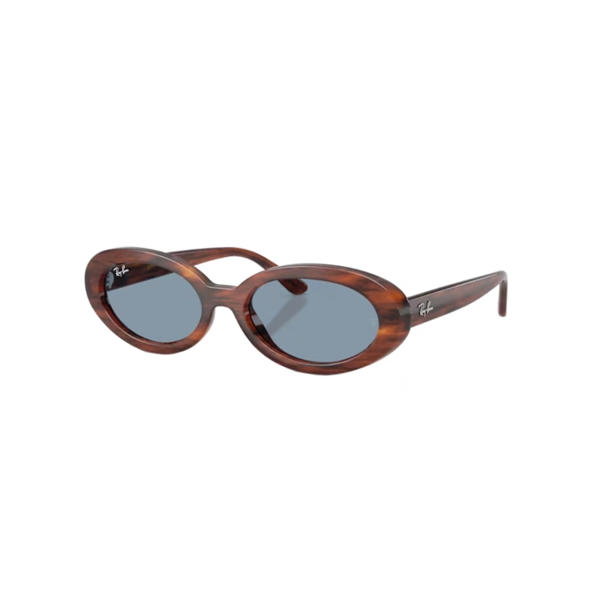 Óculos de Sol Ray-Ban 0RB2223 954/5654 Propionato Marrom Listrado Polido com lentes na cor Azul 1