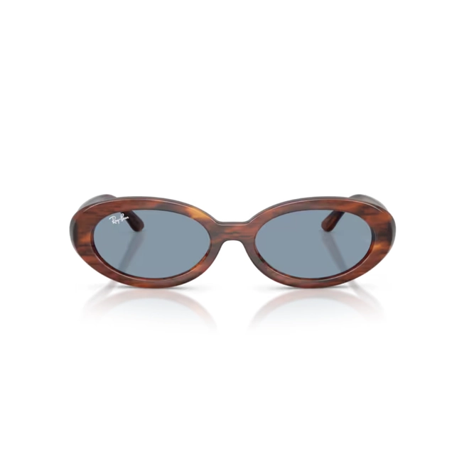 Óculos de Sol Ray-Ban 0RB2223 954/5654 Propionato Marrom Listrado Polido com lentes na cor Azul 2