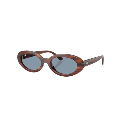 Óculos de Sol Ray-Ban 0RB2223 954/5654 Propionato Marrom Listrado Polido com lentes na cor Azul