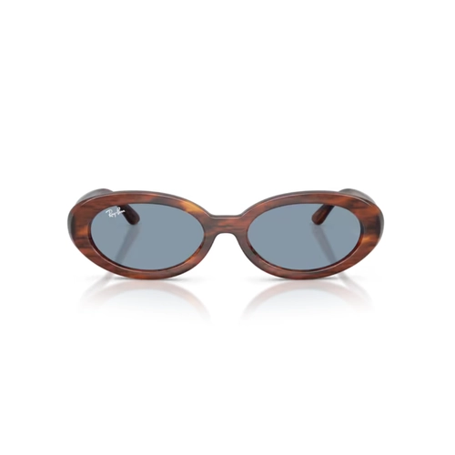 Óculos de Sol Ray-Ban 0RB2223 954/5654 Propionato Marrom Listrado Polido com lentes na cor Azul